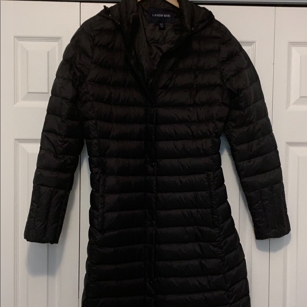 Black Lands End Puffer Coat
